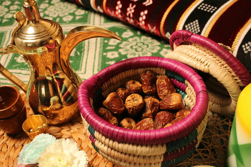 Arabic coffee pot with dates